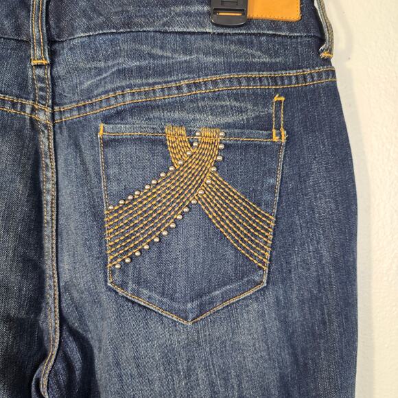 Vintage Tommy Hilfiger Jean's Women's 14P Hipster Dark Wash Embellished Pocket - Picture 5 of 10